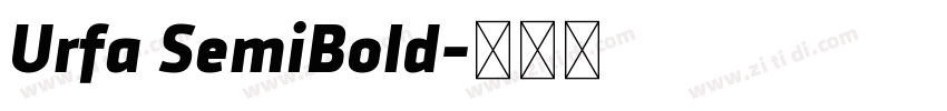 Urfa SemiBold字体转换